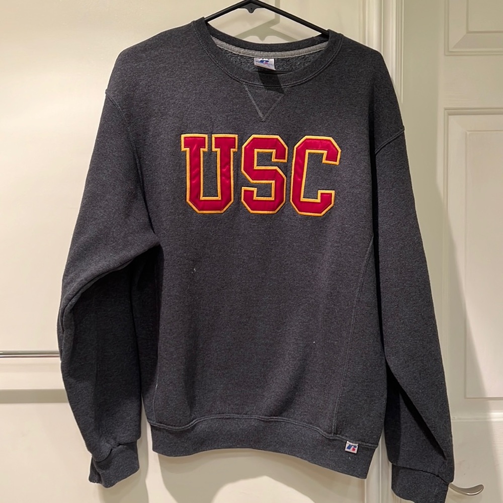 Dark Gray USC Basic Sweatshirt | Men Size M
